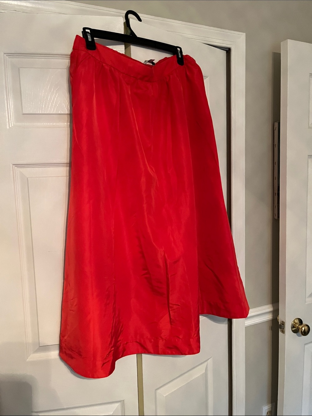 Old Navy Red A-Line Satin Skirt